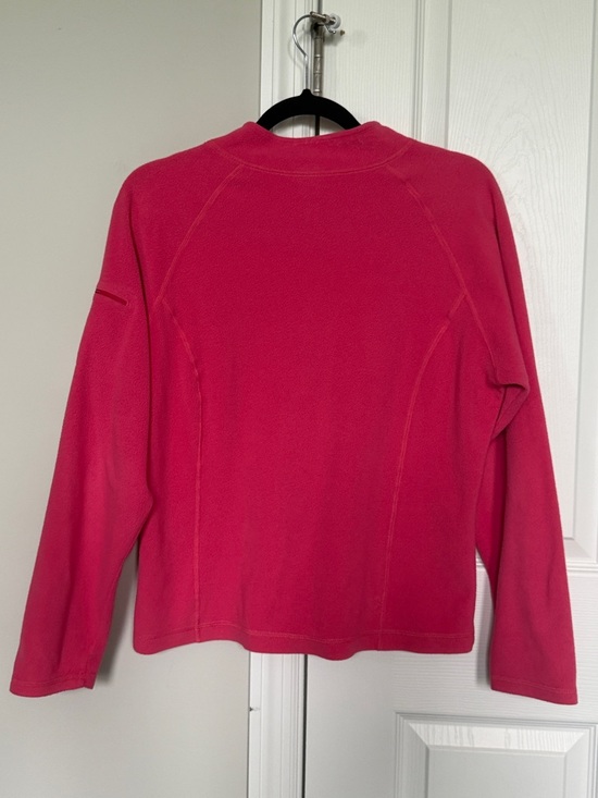 LL BEAN Pink Fleece Pullover Cozy Core Quarter-Zip Women’s Size Medium - Picture 7 of 14